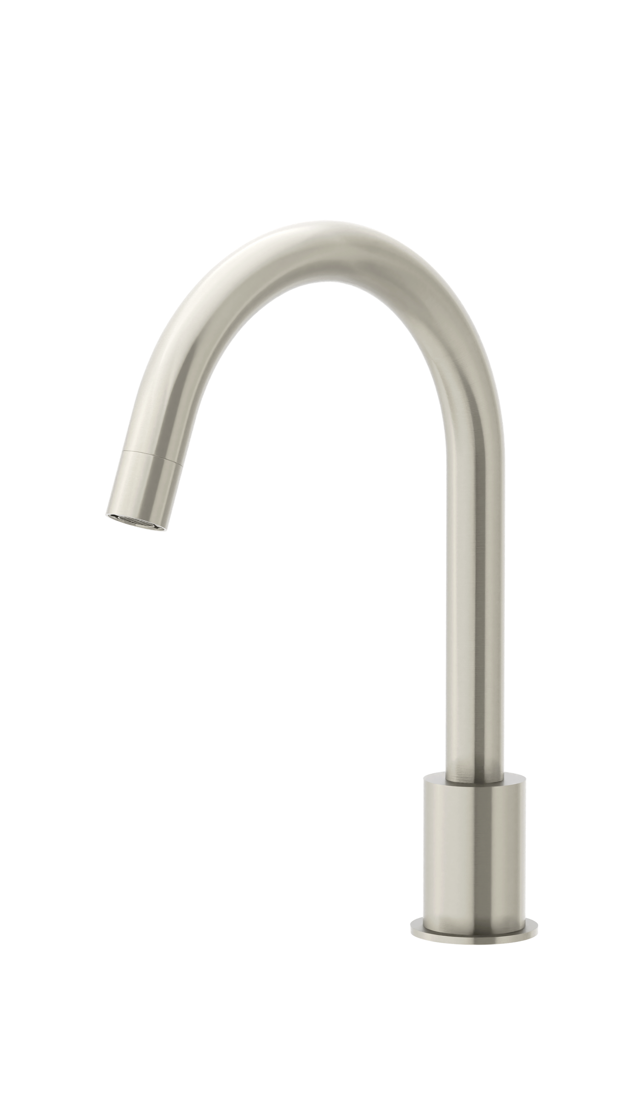 Round - Brushed Nickel Hob Mounted Swivel Spout