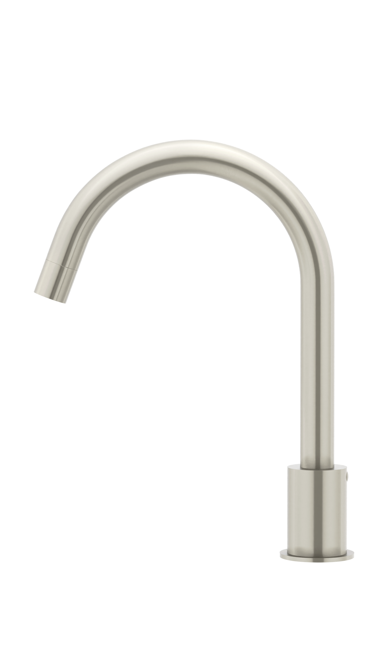 Round - Brushed Nickel Hob Mounted Swivel Spout