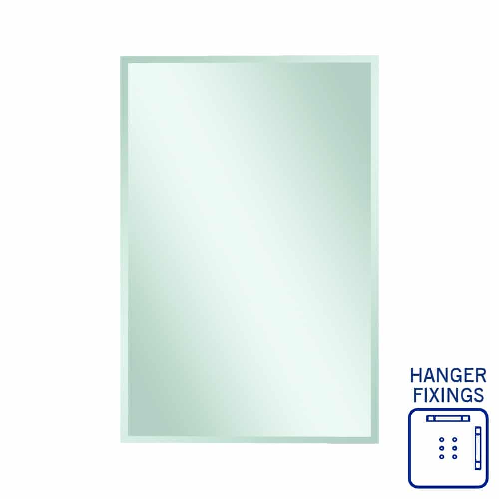 Ablaze - Montana Rectangle 25mm Bevel Edge Mirror - 1200x800mm with Hangers