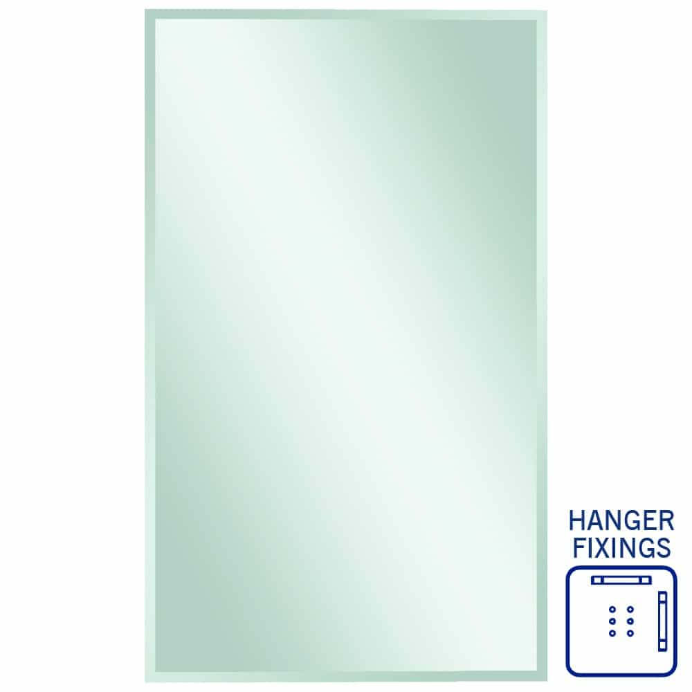 Ablaze - Montana Rectangle 25mm Bevel Edge Mirror - 1500x900mm with Hangers