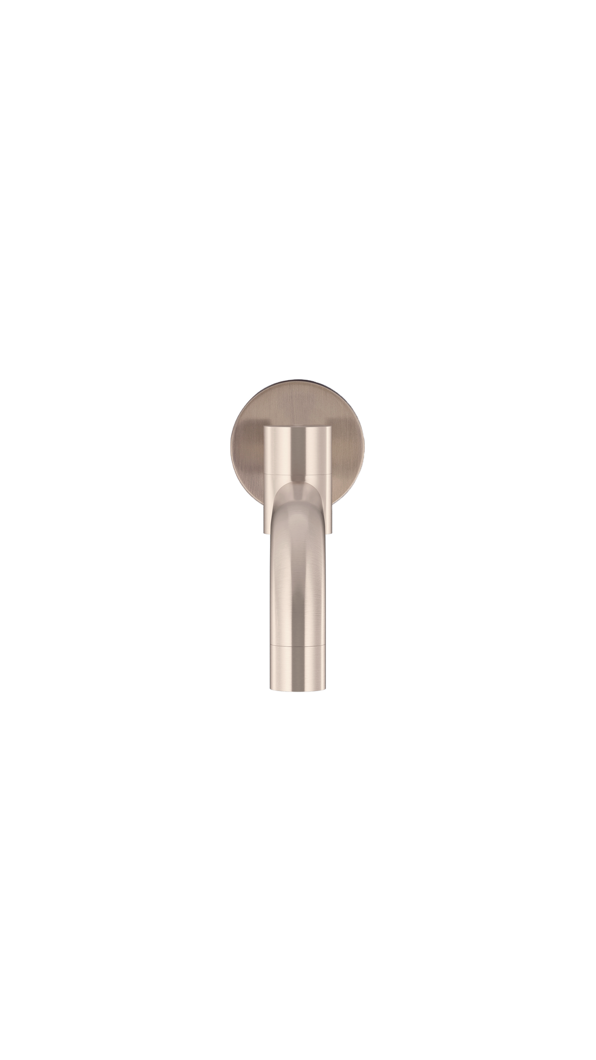 Round - Champagne 250mm Curved Swivel Wall Spout