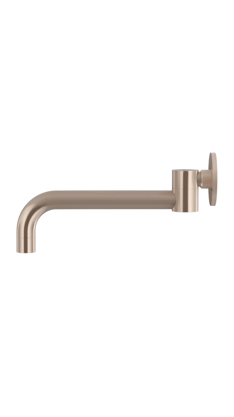 Round - Champagne 250mm Curved Swivel Wall Spout