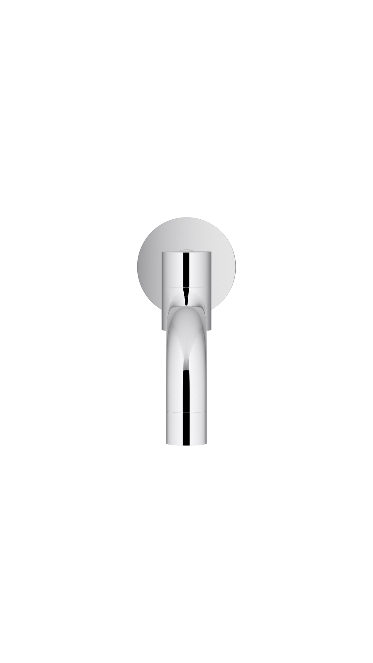 Round - Polished Chrome 250mm Curved Swivel Wall Spout