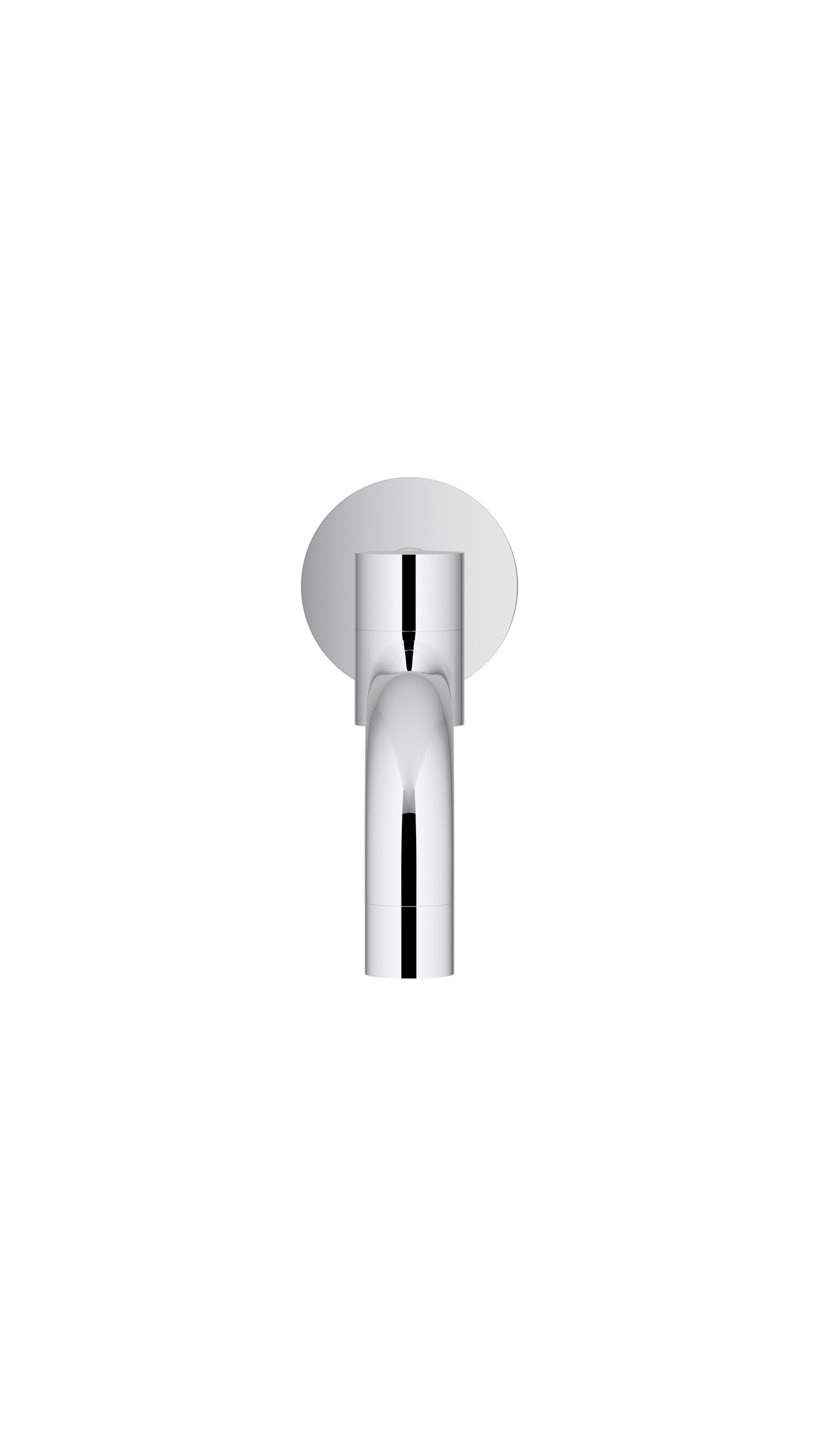 Round - Polished Chrome 250mm Curved Swivel Wall Spout