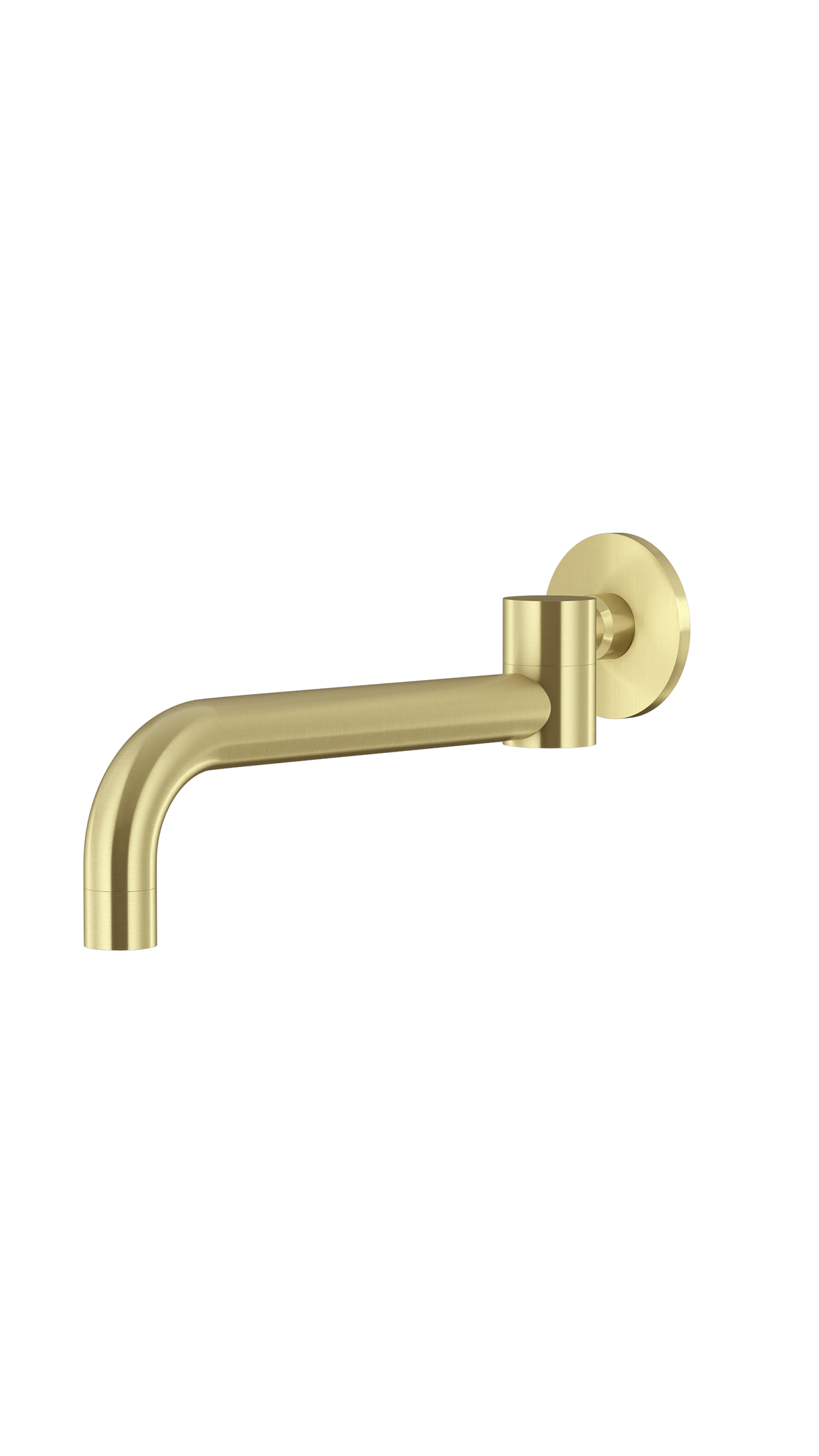 Round - Tiger Bronze 250mm Curved Swivel Wall Spout