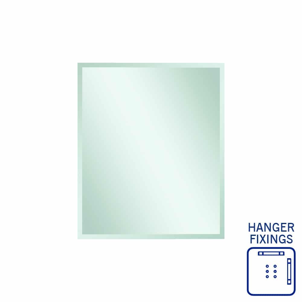 Ablaze - Montana Rectangle 25mm Bevel Edge Mirror - 900x750mm with Hangers