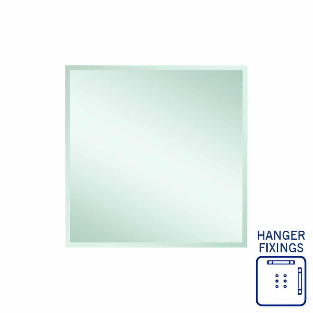 Ablaze - Montana Rectangle 25mm Bevel Edge Mirror - 900x900mm with Hangers