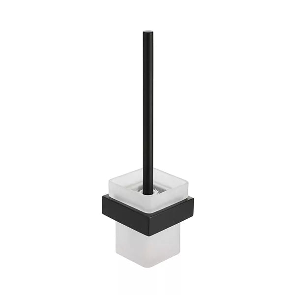 Square - Matte Black Toilet Brush and Holder