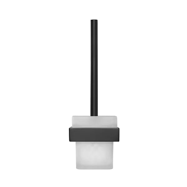 Square - Matte Black Toilet Brush and Holder