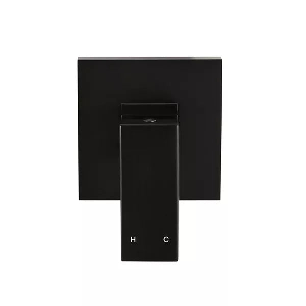 Square - Matte Black Wall Mixer