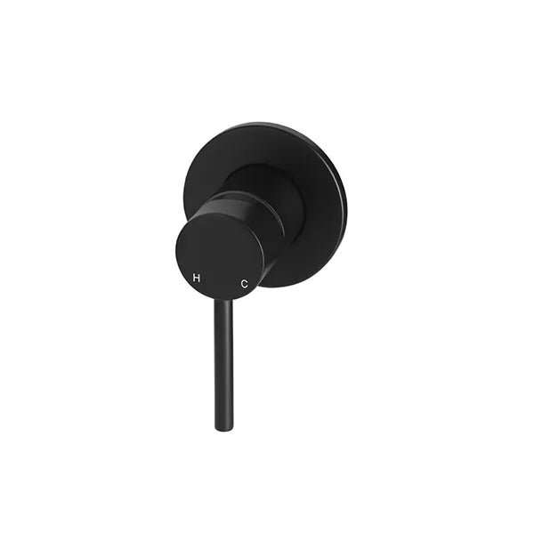 Round - Matte Black Wall Mixer Finishing Kit