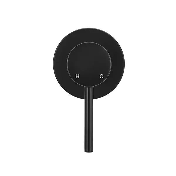 Round - Matte Black Wall Mixer Finishing Kit