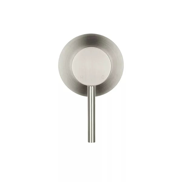 Round - Brushed Nickel Wall Mixer Finishing Kit