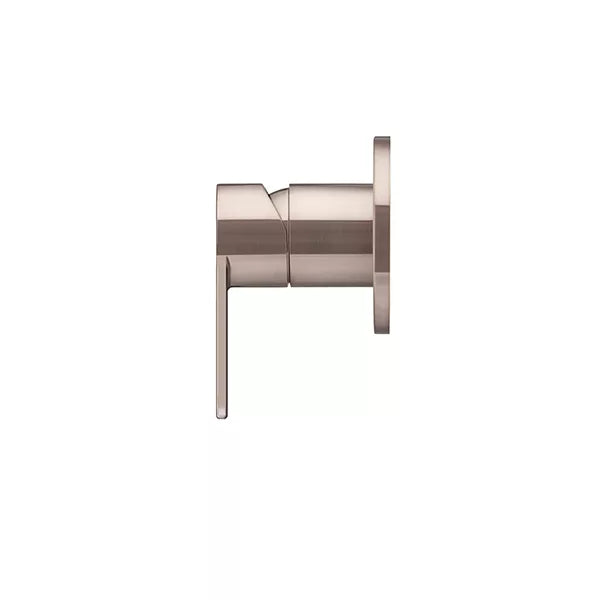 Round - Champagne Wall Mixer Finishing Kit w Paddle Handle