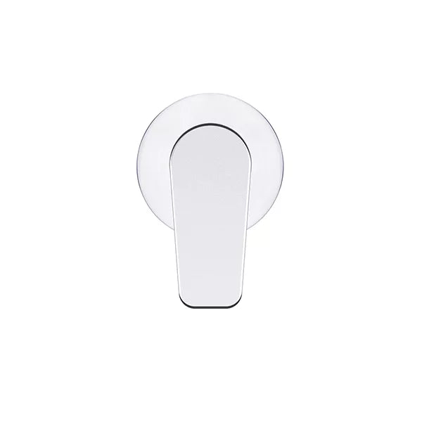 Round - Polished Chrome Wall Mixer Finishing Kit w Paddle Handle