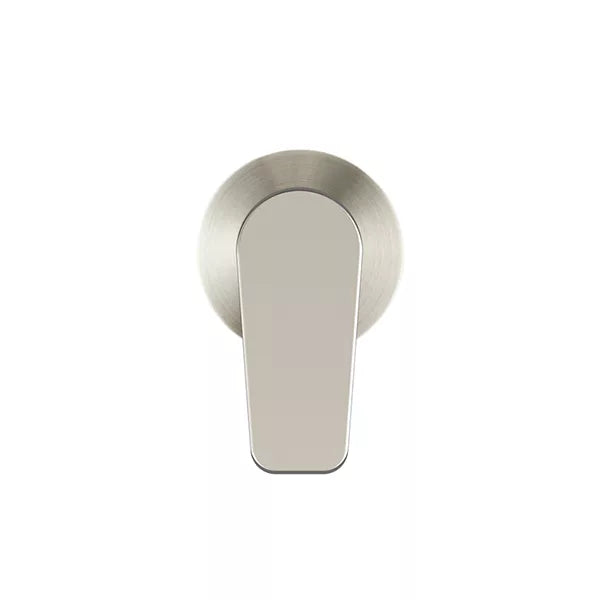 Round - Brushed Nickel Wall Mixer Finishing Kit w Paddle Handle