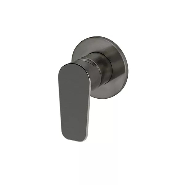 Round - Shadow Gunmetal Wall Mixer Finishing Kit w Paddle Handle