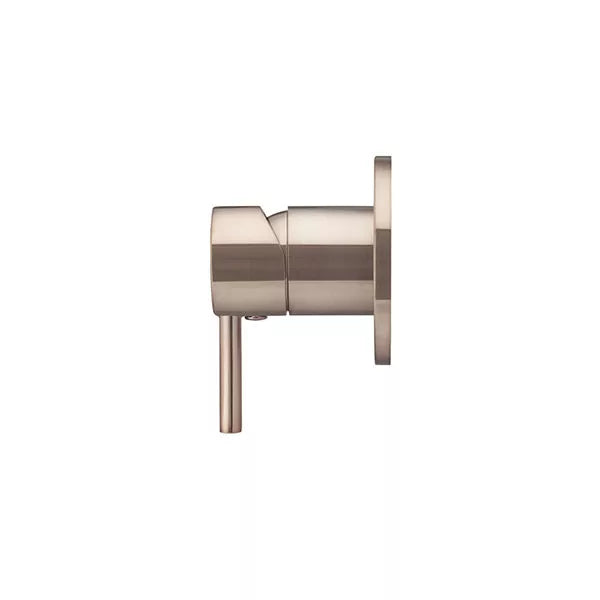 Round - Champagne Wall Mixer Finishing Kit w Short Pin Handle