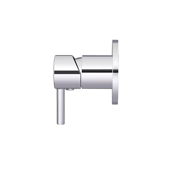 Round - Polished Chrome Wall Mixer Finishing Kit w Short Pin Handle