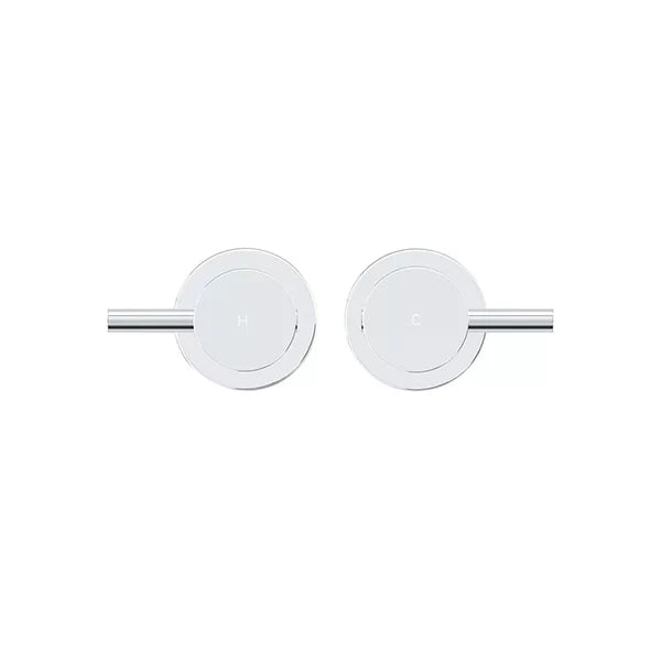 Round - Polished Chrome Quarter Turn Wall Top Assemblies