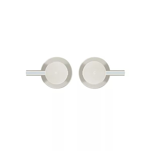 Round - Brushed Nickel Quarter Turn Wall Top Assemblies