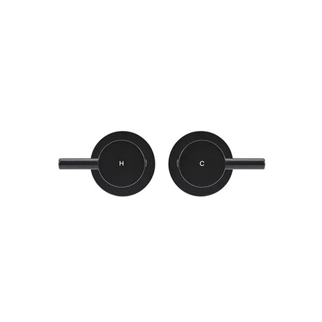 Round - Matte Black Quarter Turn Wall Top Assemblies