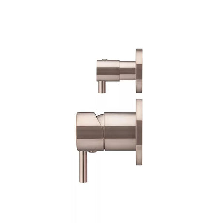 Round - Champagne Wall Mixer w Diverter Finishing Kit