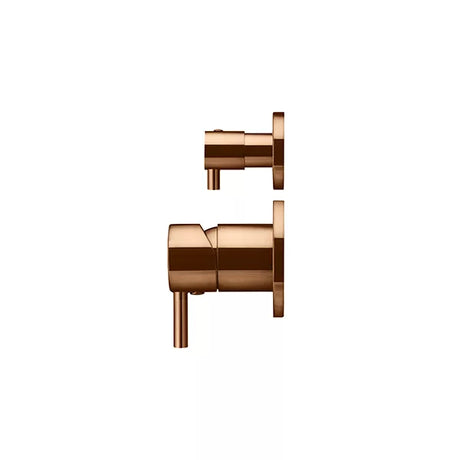 Round - Lustre Bronze Wall Mixer w Diverter Finishing Kit