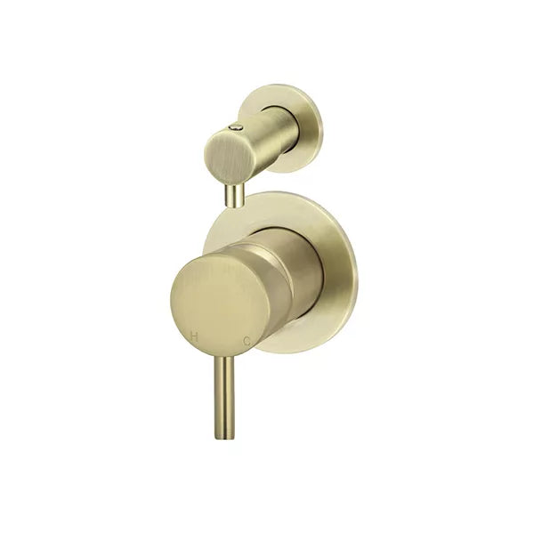 Round - Tiger Bronze Wall Mixer w Diverter Finishing Kit