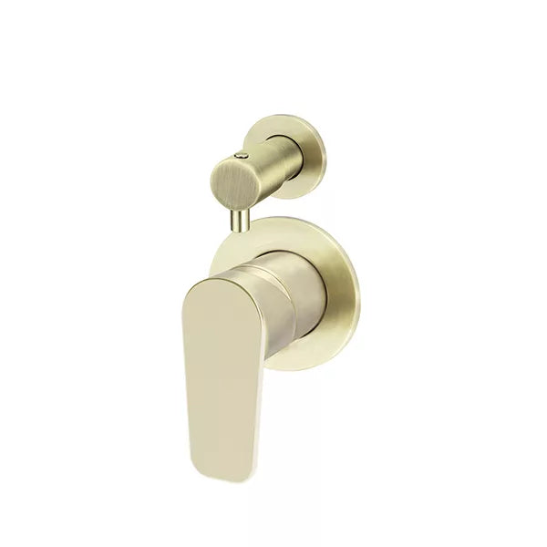 Round - Tiger Bronze Wall Mixer w Diverter Finishing Kit w Paddle Handle