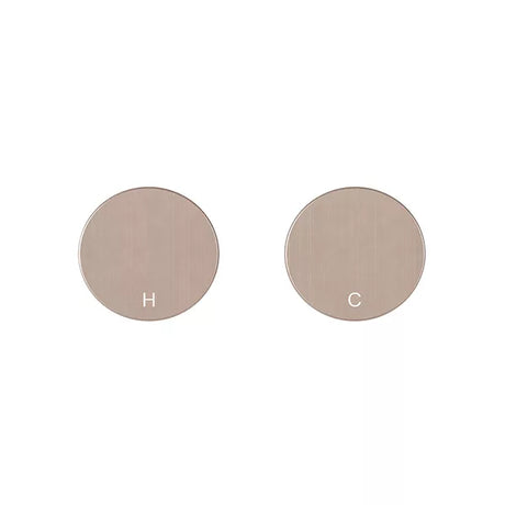 Circular - Champagne Quarter Turn Wall Taps