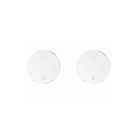 Circular - Polished Chrome Quarter Turn Wall Taps