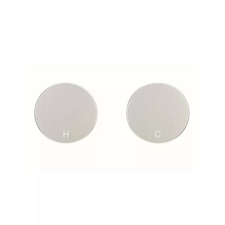 Circular - Brushed Nickel Quarter Turn Wall Taps
