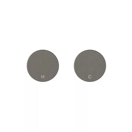 Circular - Shadow Gunmetal Quarter Turn Wall Taps