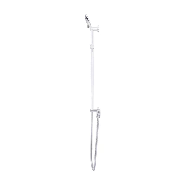 Round - Polished Chrome Three Function Hand Shower on Sliding Rail