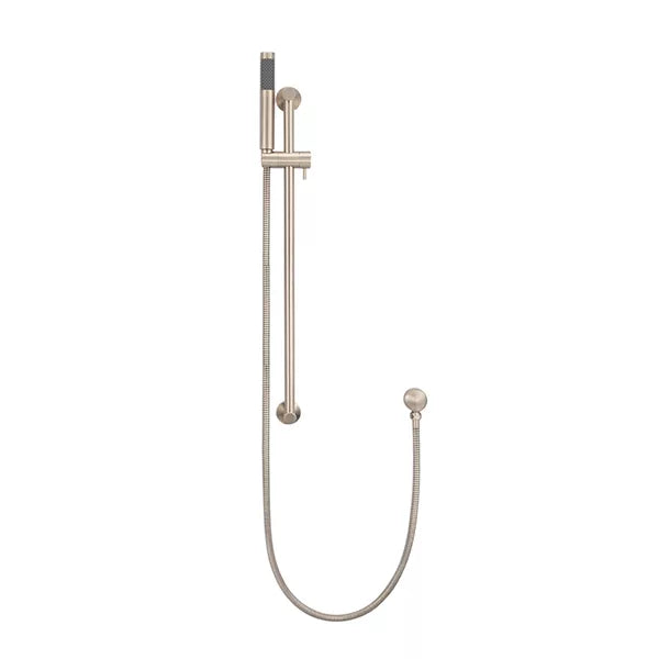 Round - Champagne Hand Shower on Sliding Rail