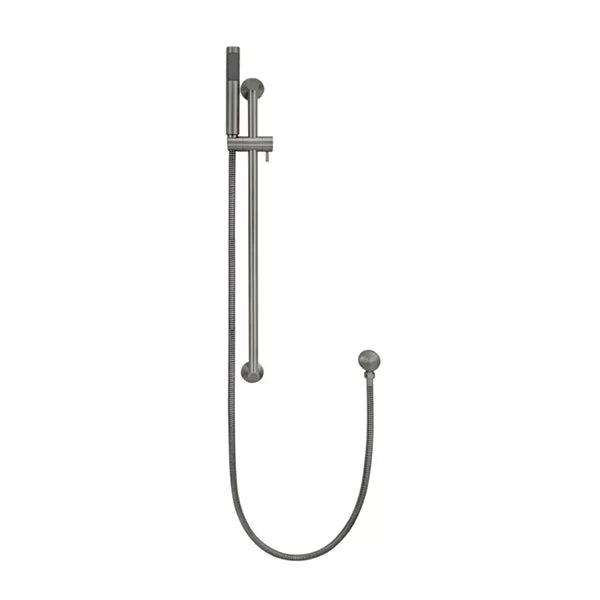 Round - Shadow Gunmetal Hand Shower on Sliding Rail