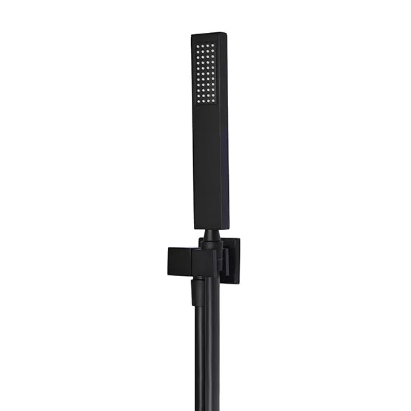 Square - Matte Black Hand Shower on Swivel Bracket