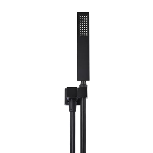 Square - Matte Black Hand Shower on Swivel Bracket