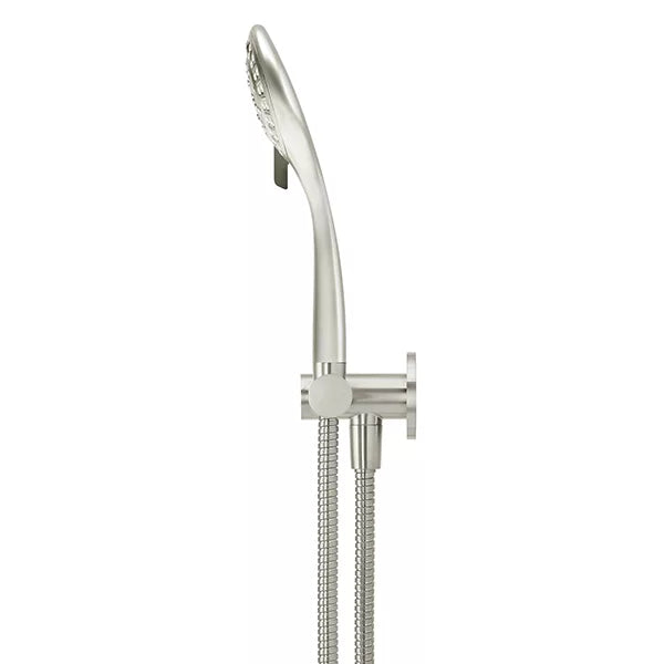 Round - Brushed Nickel Hand Shower on Swivel Bracket