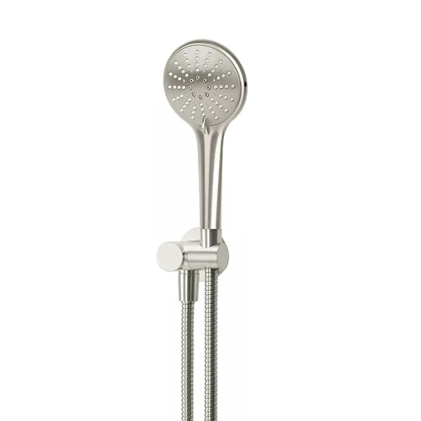 Round - Brushed Nickel Hand Shower on Swivel Bracket