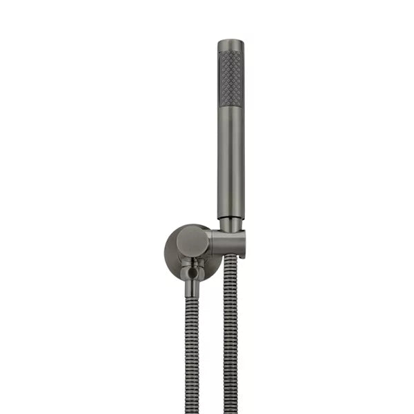 Round - Shadow Gunmetal Three Function Hand Shower on Swivel Bracket