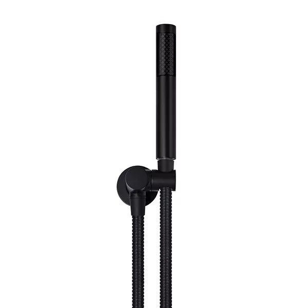 Round - Matte Black Three Function Hand Shower on Swivel Bracket