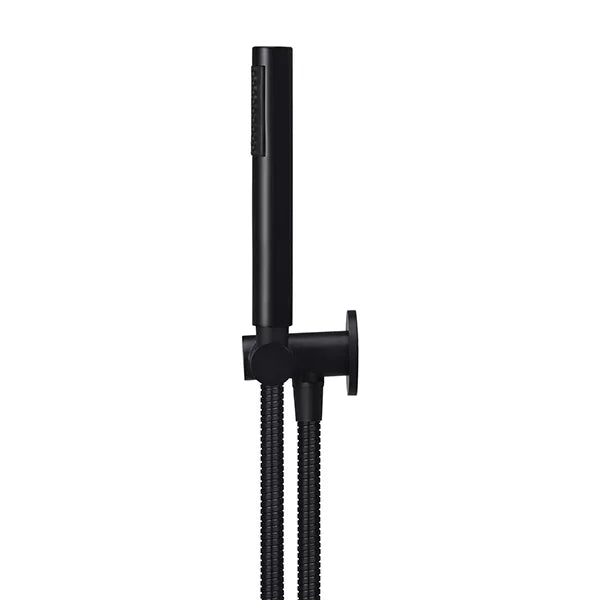 Round - Matte Black Three Function Hand Shower on Swivel Bracket