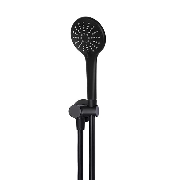 Round - Matte Black Hand Shower on Swivel Bracket