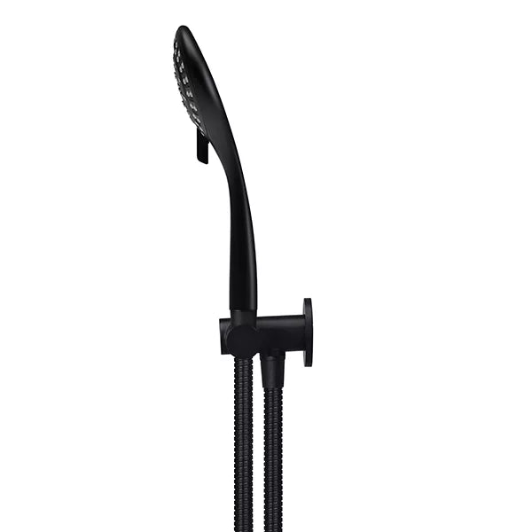 Round - Matte Black Hand Shower on Swivel Bracket