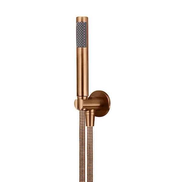 Round - Lustre Bronze Hand Shower on Fixed Bracket