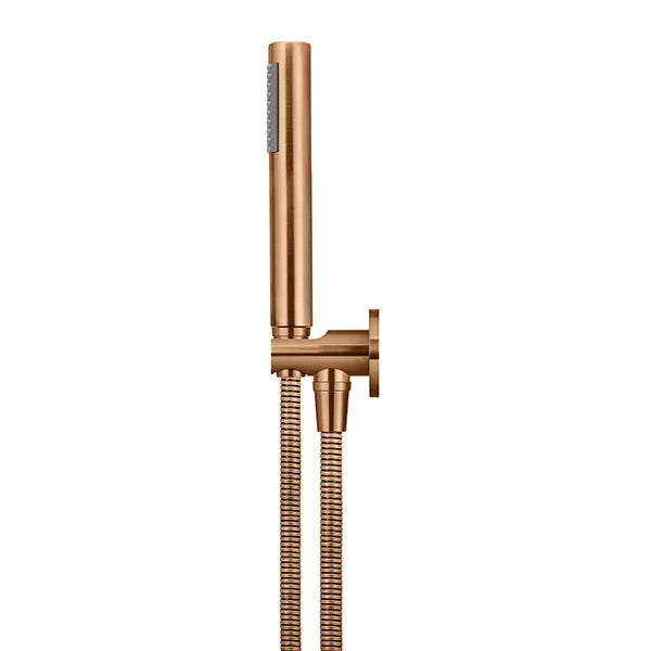 Round - Lustre Bronze Hand Shower on Fixed Bracket