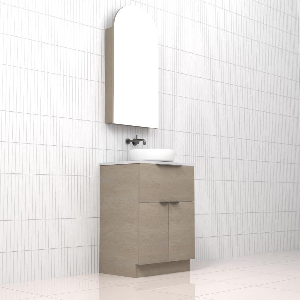 Marlee - 600mm Smoked Ash Freestanding Vanity