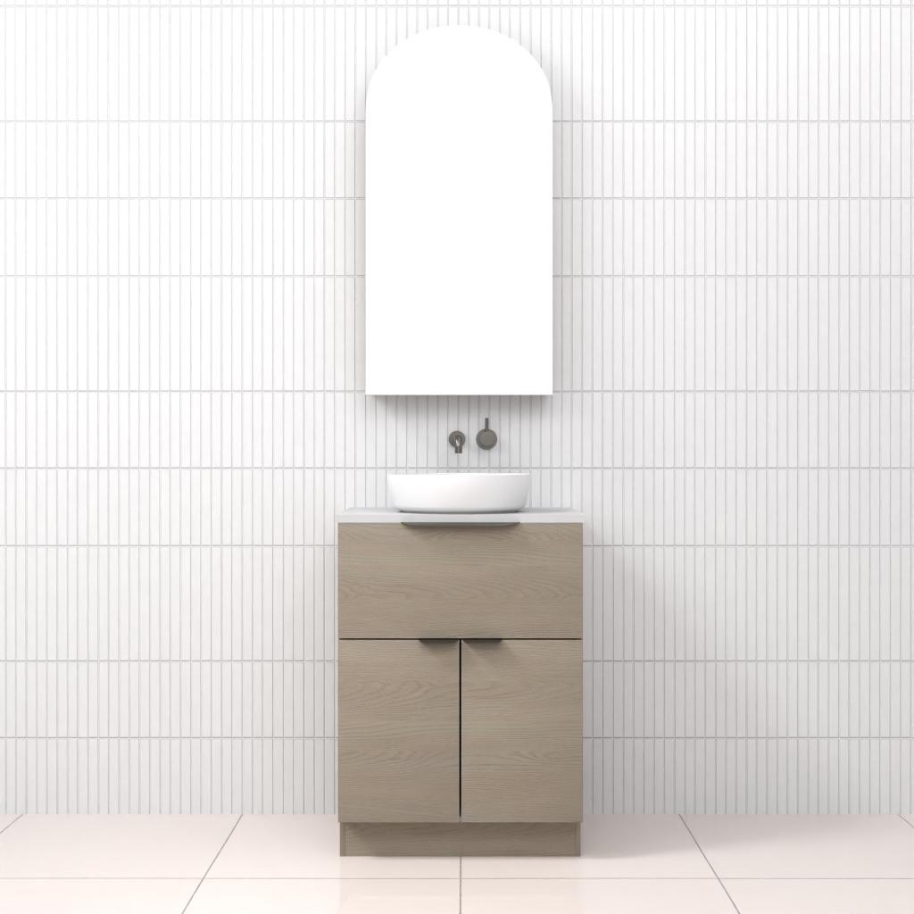 Marlee - 600mm Smoked Ash Freestanding Vanity